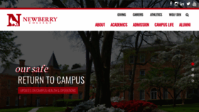 What Newberry.edu website looked like in 2021 (3 years ago)