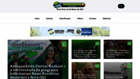 What Newsrondonia.com.br website looked like in 2021 (3 years ago)