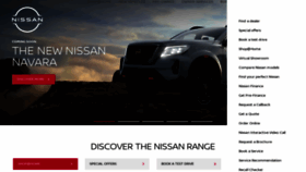 What Nissan.co.za website looked like in 2021 (3 years ago)