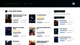 What Neatnovels.com website looked like in 2021 (4 years ago)