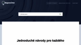 What Napovime.cz website looked like in 2021 (3 years ago)