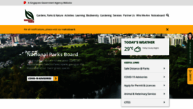 What Nparks.gov.sg website looked like in 2021 (3 years ago)