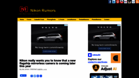 What Nikonrumors.com website looked like in 2021 (3 years ago)