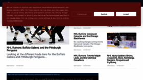 What Nhlrumors.com website looked like in 2021 (3 years ago)