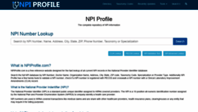 What Npiprofile.com website looked like in 2021 (3 years ago)