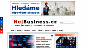 What Nejbusiness.cz website looked like in 2021 (3 years ago)