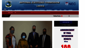 What Necliberia.org website looked like in 2021 (3 years ago)