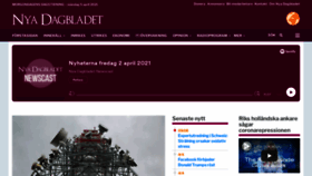 What Nyadagbladet.se website looked like in 2021 (3 years ago)