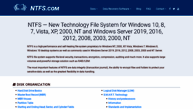 What Ntfs.com website looked like in 2021 (3 years ago)