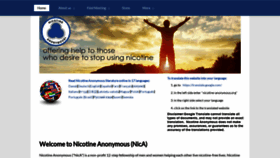 What Nicotine-anonymous.org website looked like in 2021 (3 years ago)