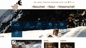 What Nationalpark.ch website looked like in 2021 (3 years ago)