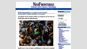 What Neofronteras.com website looked like in 2021 (3 years ago)