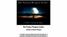 What Nuclearweaponarchive.org website looked like in 2021 (3 years ago)