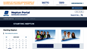 What Neptun.semmelweis.hu website looked like in 2021 (3 years ago)