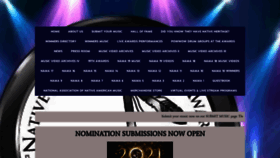 What Nativeamericanmusicawards.com website looked like in 2021 (3 years ago)