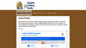 What Napkinfoldingguide.com website looked like in 2021 (3 years ago)