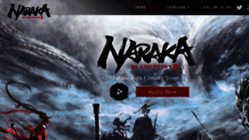 What Narakathegame.com website looked like in 2021 (3 years ago)