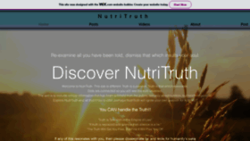 What Nutritruth.org website looked like in 2021 (2 years ago)