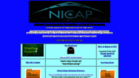 What Nicap.org website looked like in 2021 (2 years ago)