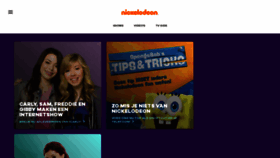 What Nickelodeon.be website looked like in 2021 (2 years ago)