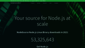 What Nodesource.com website looked like in 2021 (2 years ago)