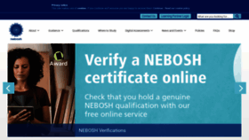 What Nebosh.org.uk website looked like in 2021 (2 years ago)