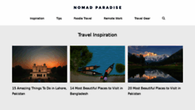 What Nomadparadise.com website looked like in 2021 (2 years ago)