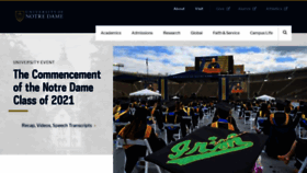 What Nd.edu website looked like in 2021 (2 years ago)