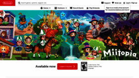 What Nintendo.com website looked like in 2021 (2 years ago)