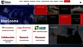 What Nmims.edu website looked like in 2021 (2 years ago)