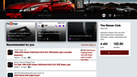 What Nissanclub.com website looked like in 2021 (2 years ago)