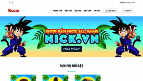What Nick.vn website looked like in 2021 (2 years ago)