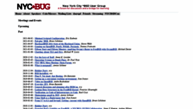 What Nycbug.org website looked like in 2021 (2 years ago)