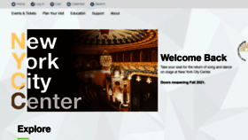 What Nycitycenter.org website looked like in 2021 (2 years ago)
