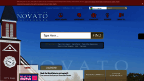 What Novato.org website looked like in 2021 (5 years ago)