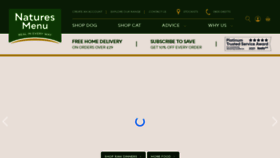 What Naturesmenu.co.uk website looked like in 2021 (4 years ago)