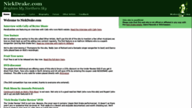 What Nickdrake.com website looked like in 2021 (3 years ago)