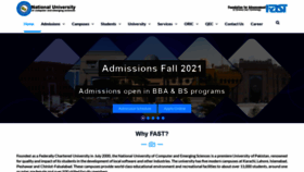 What Nu.edu.pk website looked like in 2021 (2 years ago)