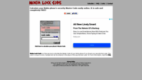 What Nokialockcode.com website looked like in 2021 (2 years ago)