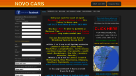 What Novocars.com.au website looked like in 2021 (2 years ago)