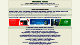What Nairaland.com website looked like in 2021 (2 years ago)