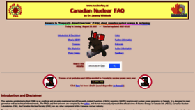What Nuclearfaq.ca website looked like in 2021 (2 years ago)