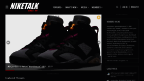 What Niketalk.com website looked like in 2021 (2 years ago)