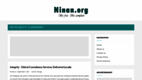 What Ninan.org website looked like in 2021 (2 years ago)