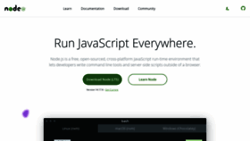 What Nodejs.dev website looked like in 2021 (3 years ago)