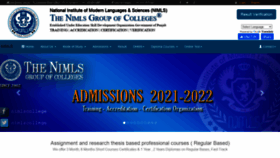 What Nimls.edu.pk website looked like in 2021 (2 years ago)