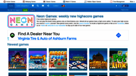 What Neongames.com website looked like in 2021 (2 years ago)