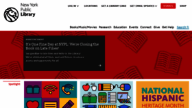 What Nypl.org website looked like in 2021 (2 years ago)