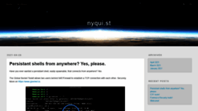 What Nyqui.st website looked like in 2021 (2 years ago)