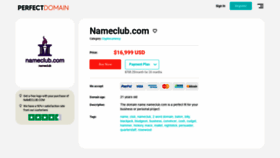What Nameclub.com website looked like in 2021 (2 years ago)